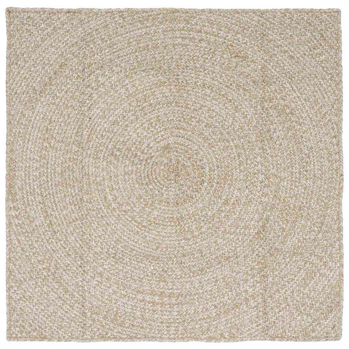Covoare de zonă Pătrat Natural și Alb 120 x 120 cm Iută - WALTI WALTI