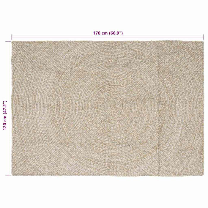 Covoare de zonă Dreptunghiular Natural și Alb 120 x 170 cm Iută - WALTI WALTI