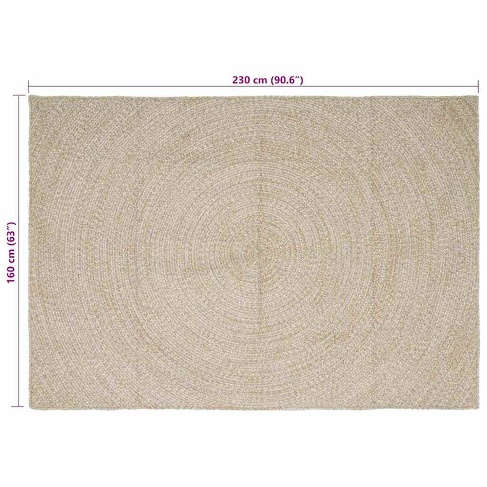 Covoare de zonă Dreptunghiular Natural și Alb 160 x 230 cm Iută - WALTI WALTI
