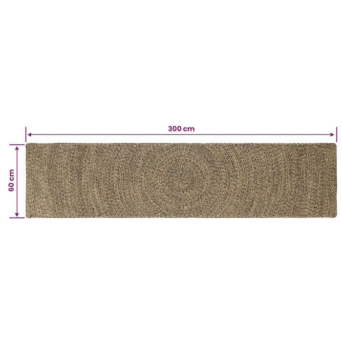 Covoare de zonă Natural și Negru 60 x 300 cm Iută WALTI