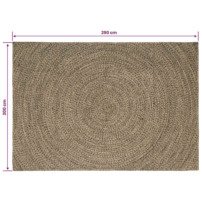 Covoare de zonă Natural și Negru 200 x 290 cm Iută WALTI
