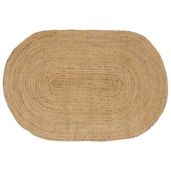Covor Natural și Negru 300 x 300 cm Iută - WALTI WALTI