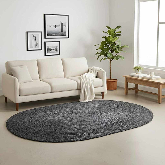 Covor Natural și Negru 300 x 300 cm Iută - WALTI WALTI