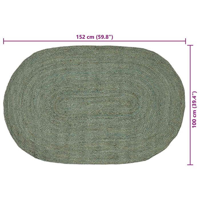 Covoare de zonă Verde măsliniu 100 x 152 cm Iută - WALTI WALTI