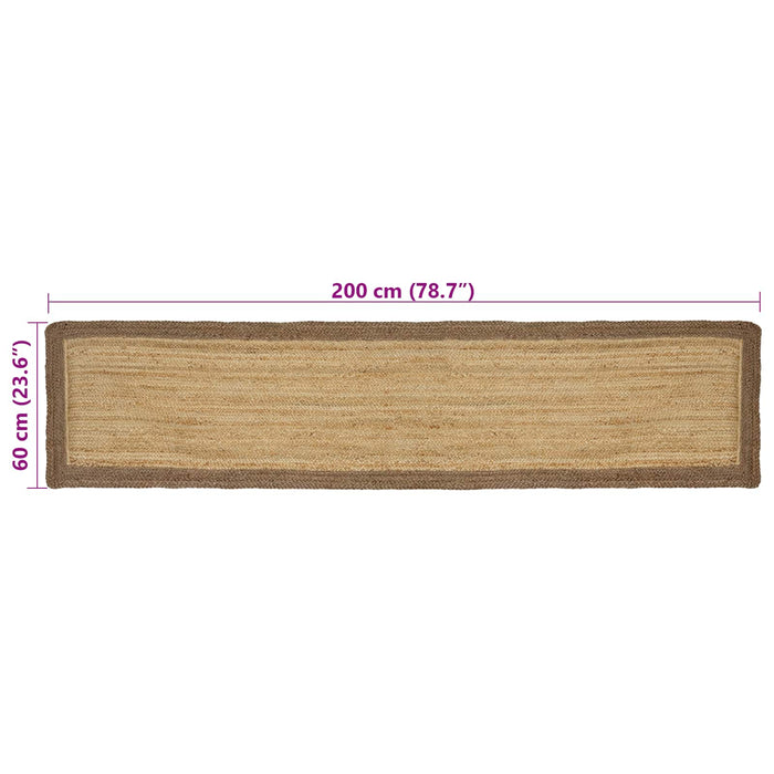 Covoare de zonă Dreptunghiular Natural și Gri 60 x 200 cm Iută - WALTI WALTI