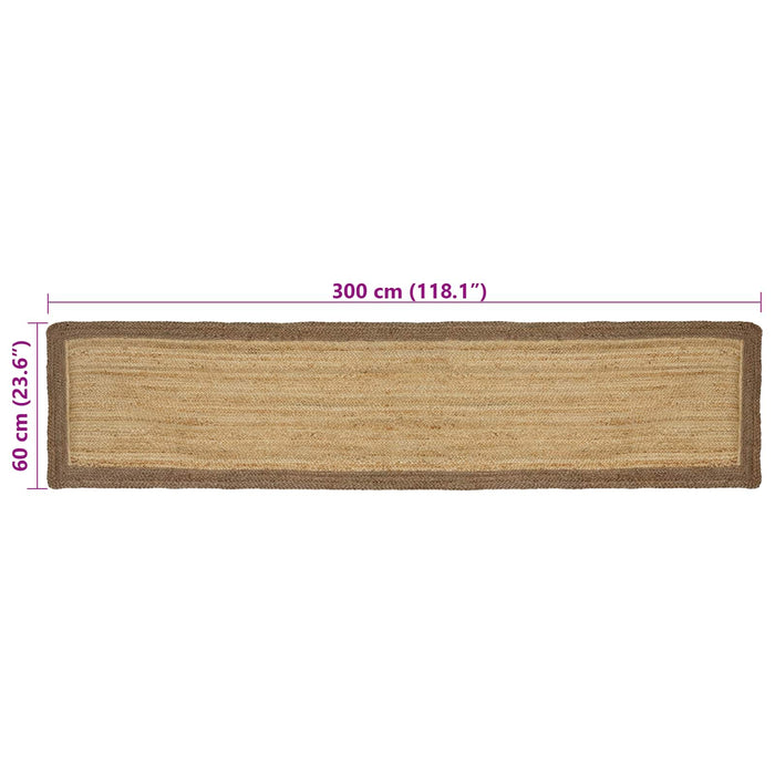 Covoare de zonă Dreptunghiular Natural și Gri 60 x 300 cm Iută - WALTI WALTI