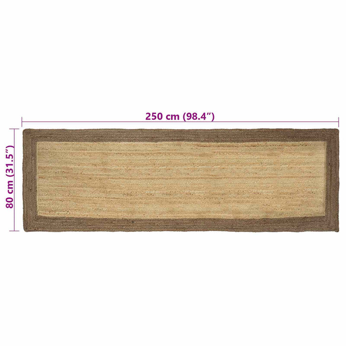 Covoare de zonă Dreptunghiular Natural și Gri 80 x 250 cm Iută - WALTI WALTI