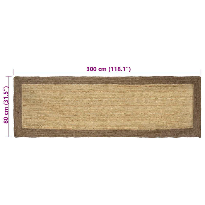 Covoare de zonă Dreptunghiular Natural și Gri 80 x 300 cm Iută - WALTI WALTI