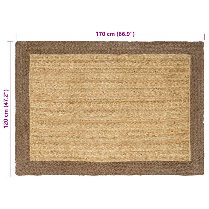 Covoare de zonă Dreptunghiular Natural și Gri 120 x 170 cm Iută - WALTI WALTI