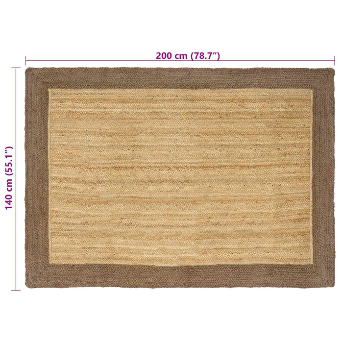 Covoare de zonă Dreptunghiular Natural și Gri 140 x 200 cm Iută - WALTI WALTI