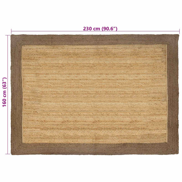 Covoare de zonă Dreptunghiular Natural și Gri 160 x 230 cm Iută - WALTI WALTI