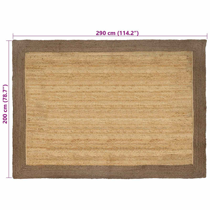 Covoare de zonă Dreptunghiular Natural și Gri 200 x 290 cm Iută - WALTI WALTI