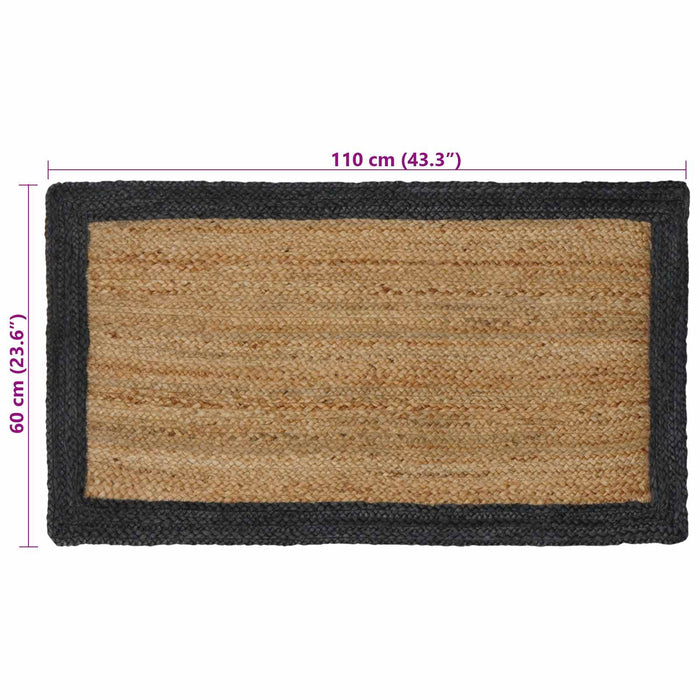 Covoare de zonă Dreptunghiular Natural și Gri 60 x 110 cm Iută - WALTI WALTI