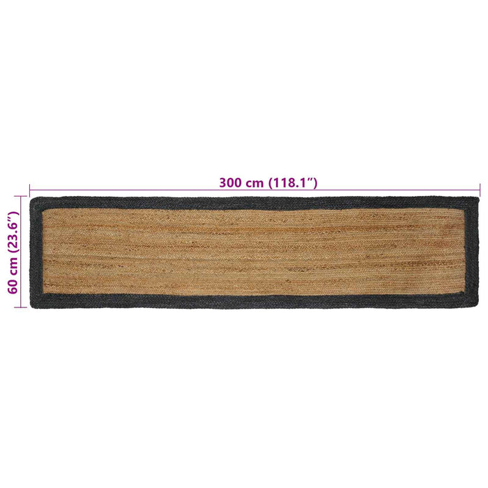 Covoare de zonă Gri Natural și Închis 60 x 300 cm Iută - WALTI WALTI
