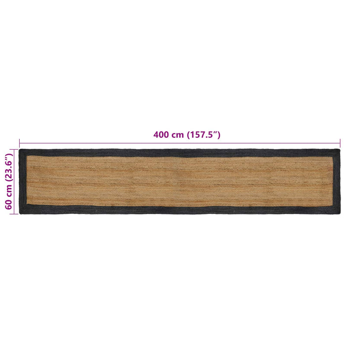 Covoare de zonă Gri Natural și Închis 60 x 400 cm Iută - WALTI WALTI
