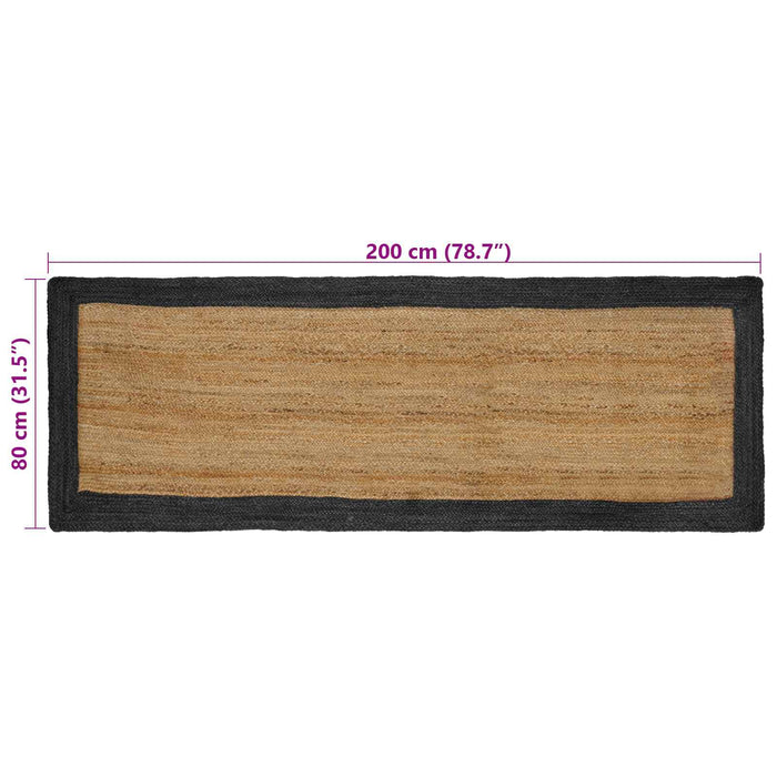 Covoare de zonă Gri Natural și Închis 80 x 200 cm Iută - WALTI WALTI