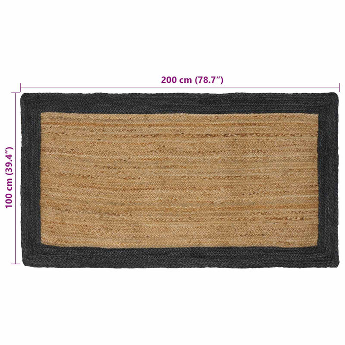 Covoare de zonă Gri Natural și Închis 100 x 200 cm Iută - WALTI WALTI