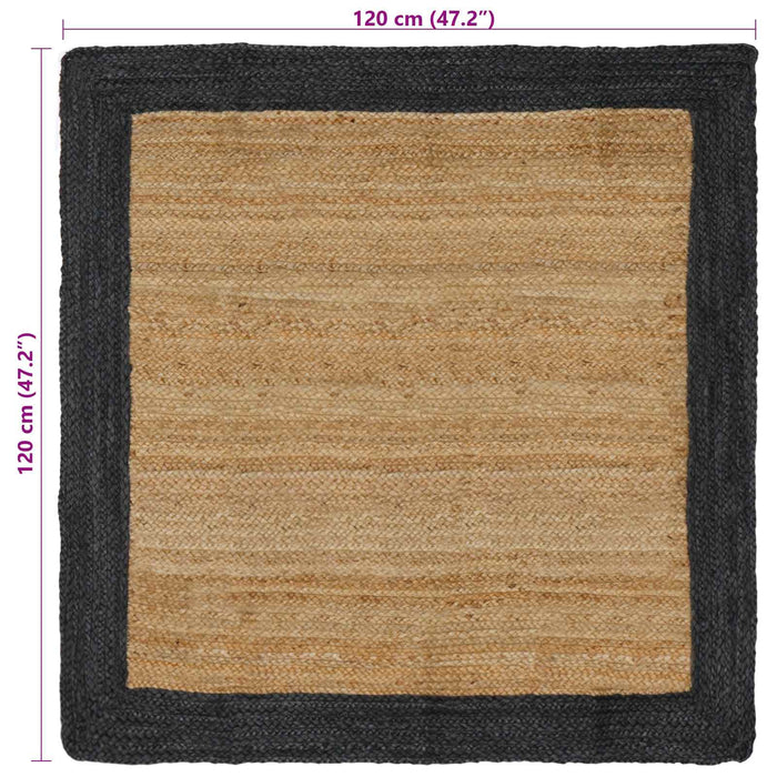 Covoare de zonă Gri Natural și Închis 120 x 120 cm Iută - WALTI WALTI