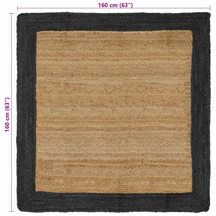 Covoare de zonă Gri Natural și Închis 160 x 160 cm Iută - WALTI WALTI