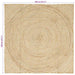 Covor Natural și Alb 120 x 120 cm Iută - WALTI WALTI