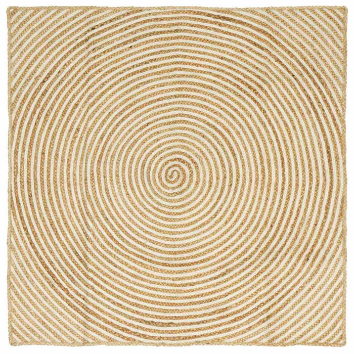 Covor Natural și Alb 160 x 160 cm Iută - WALTI WALTI