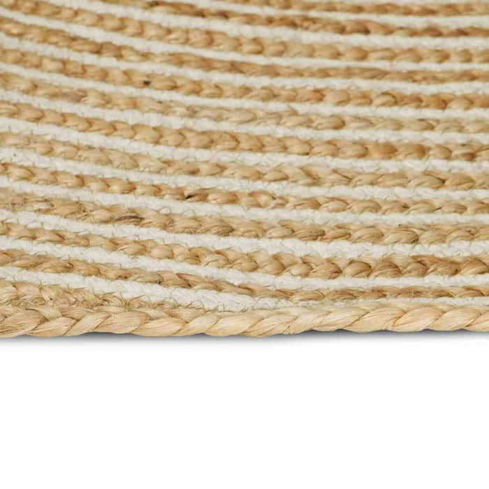 Covor Natural și Alb 200 x 200 cm Iută - WALTI WALTI