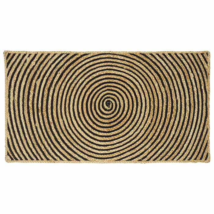 Covor Natural și Negru 60 x 110 cm Iută - WALTI WALTI