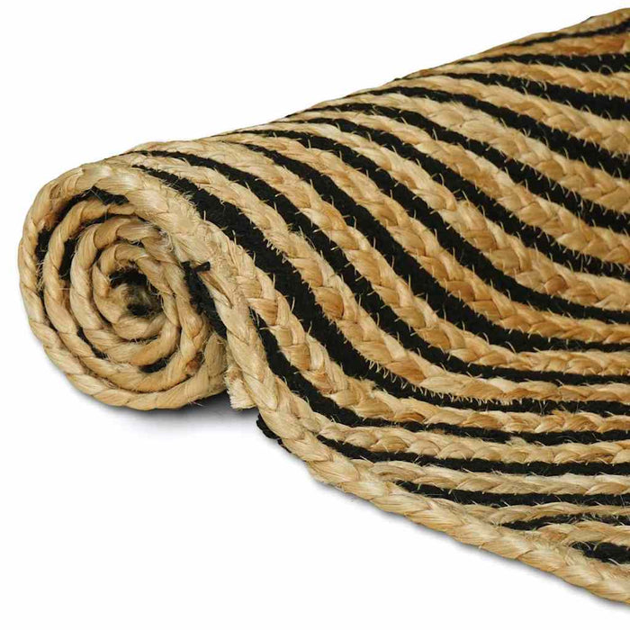 Covor Natural și Negru 60 x 300 cm Iută - WALTI WALTI