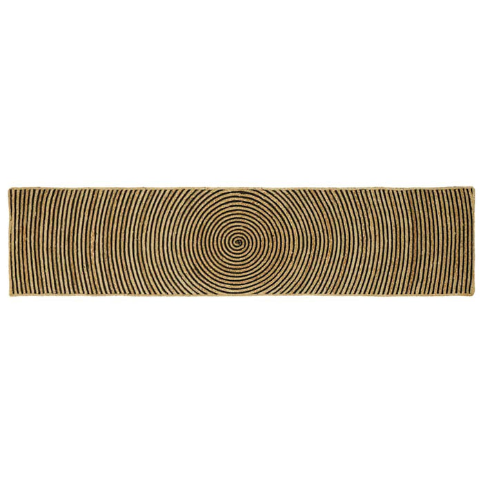 Covor Natural și Negru 60 x 300 cm Iută - WALTI WALTI