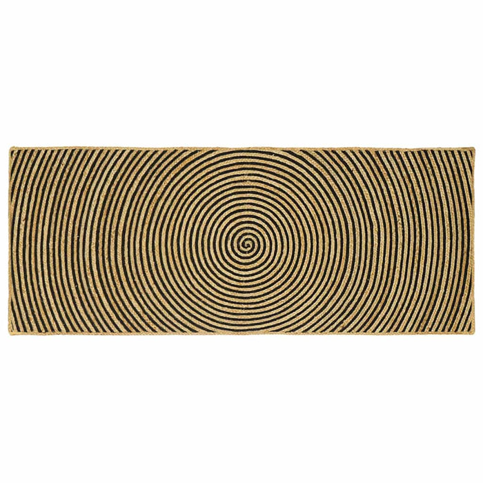 Covor Natural și Negru 80 x 200 cm Iută - WALTI WALTI
