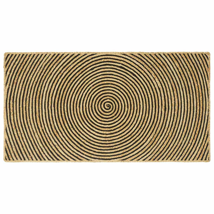 Covor Natural și Negru 100 x 200 cm Iută - WALTI WALTI