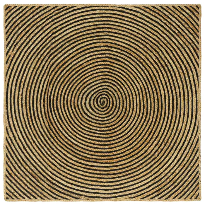 Covor Natural și Negru 120 x 120 cm Iută - WALTI WALTI