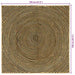 Covor Natural și Negru 120 x 120 cm Iută - WALTI WALTI