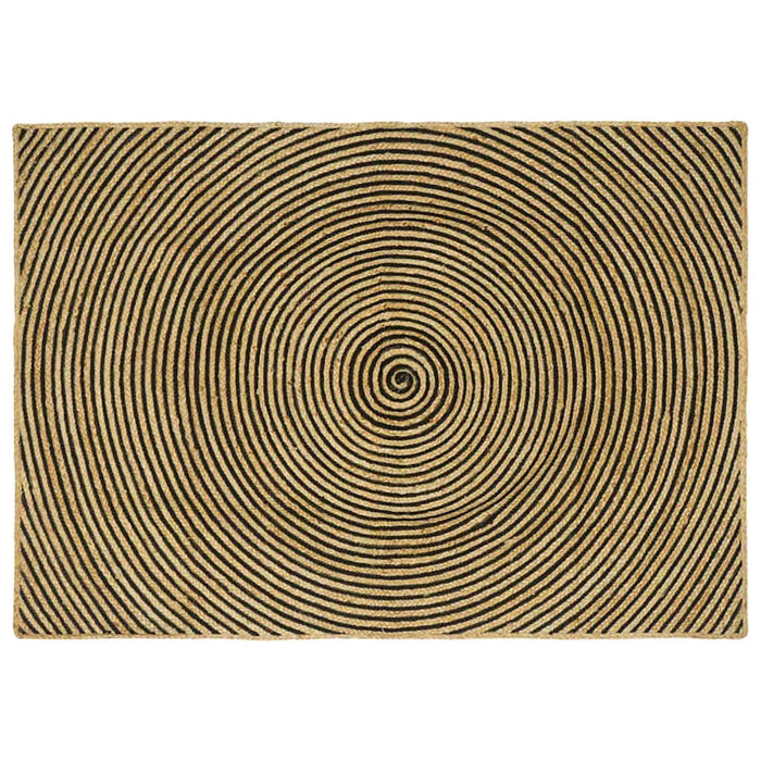 Covor Natural și Negru 140 x 200 cm Iută - WALTI WALTI