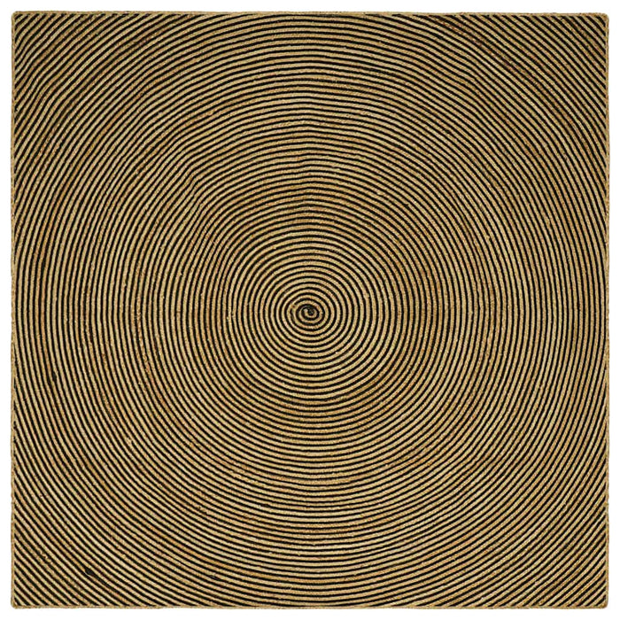 Covor Natural și Negru 200 x 200 cm Iută - WALTI WALTI