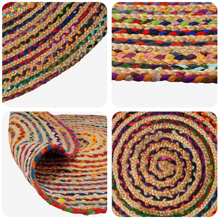 Covor de zonă Multicolour Ø 120 cm Iută - WALTI WALTI
