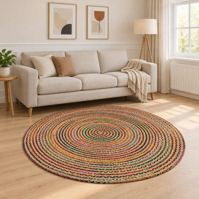 Covor de zonă Multicolour Ø 210 cm Iută - WALTI WALTI