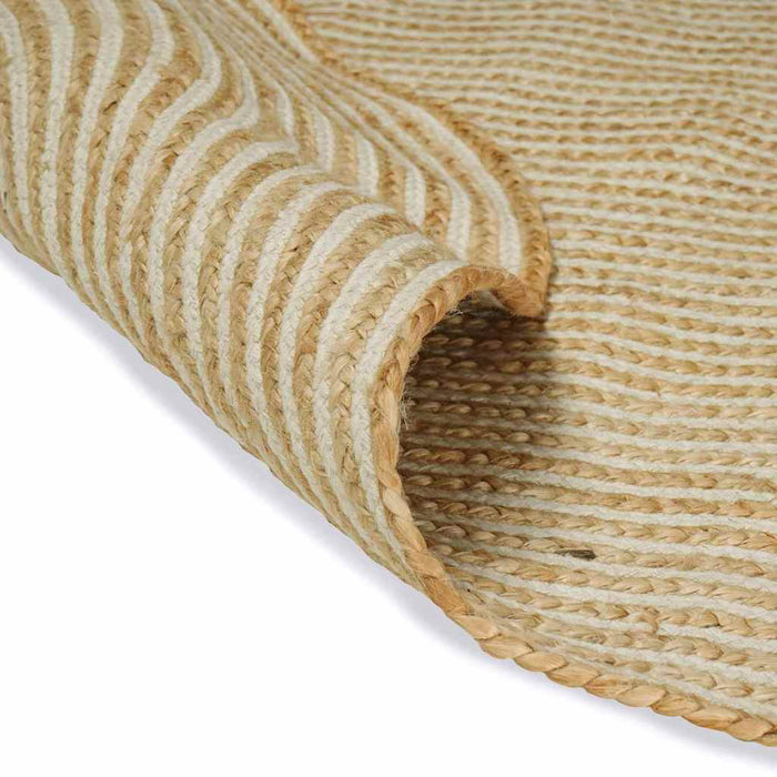 Covor Natural și Alb 152 x 245 cm Iută - WALTI WALTI
