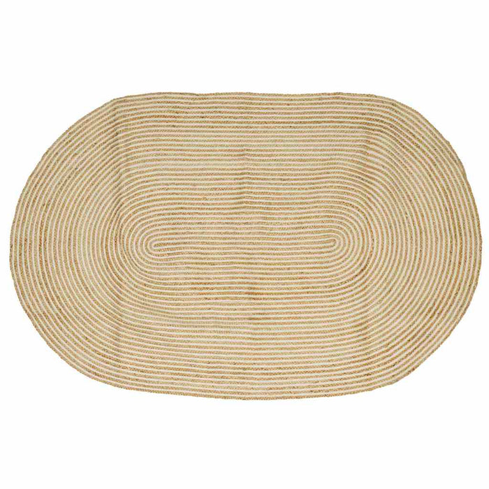 Covor Natural și Alb 152 x 245 cm Iută - WALTI WALTI