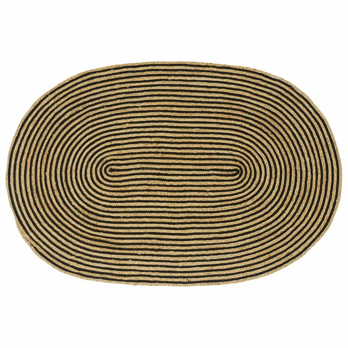 Covor Natural și Negru 100 x 152 cm Iută - WALTI WALTI