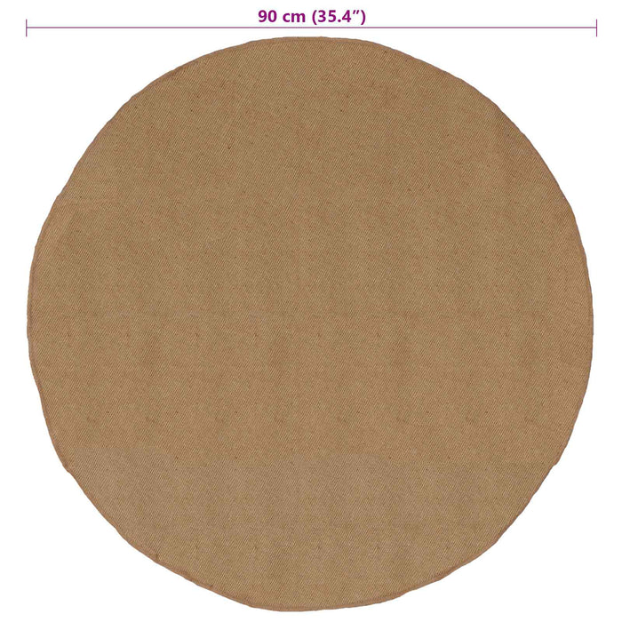 Covor natural Ø 90 cm Iută - WALTI WALTI