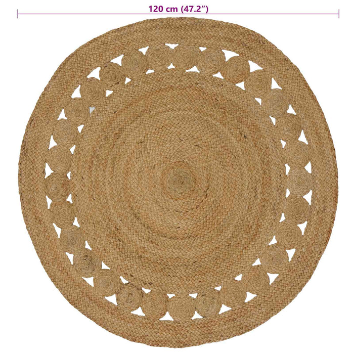 Covor natural Ø 120 cm Iută - WALTI WALTI