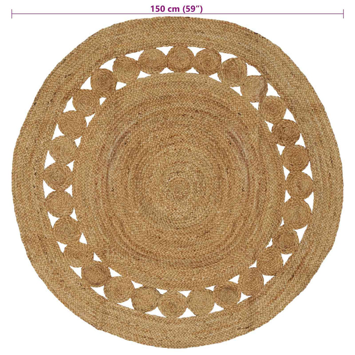 Covor natural Ø 150 cm Iută - WALTI WALTI
