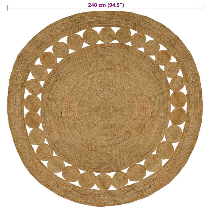 Covor natural Ø 240 cm Iută - WALTI WALTI