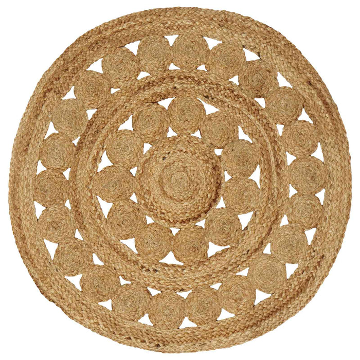 Covor natural Ø 90 cm Iută - WALTI WALTI