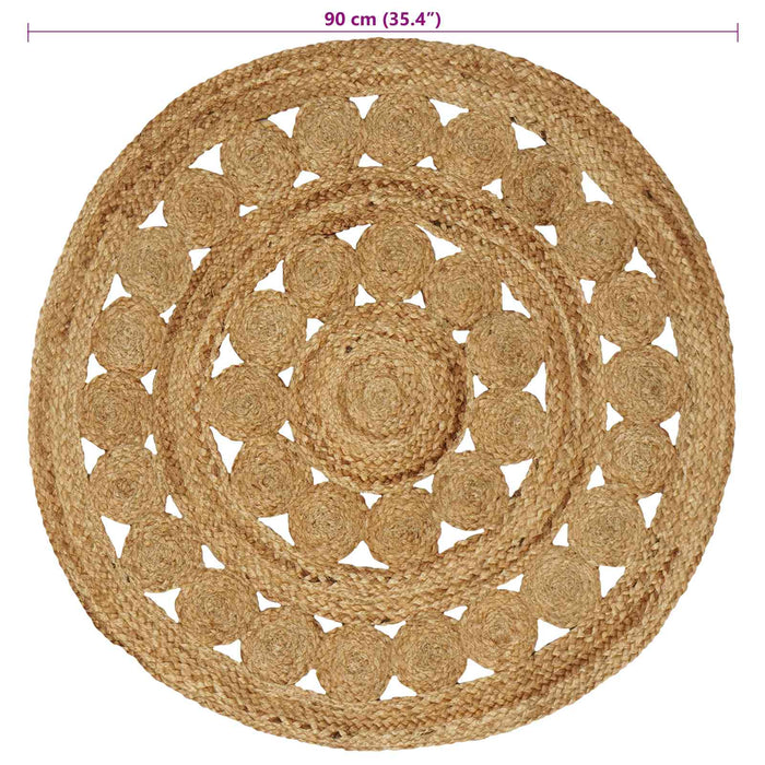 Covor natural Ø 90 cm Iută - WALTI WALTI