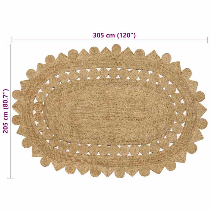 Covor Bej 205 x 305 cm Iută - WALTI WALTI