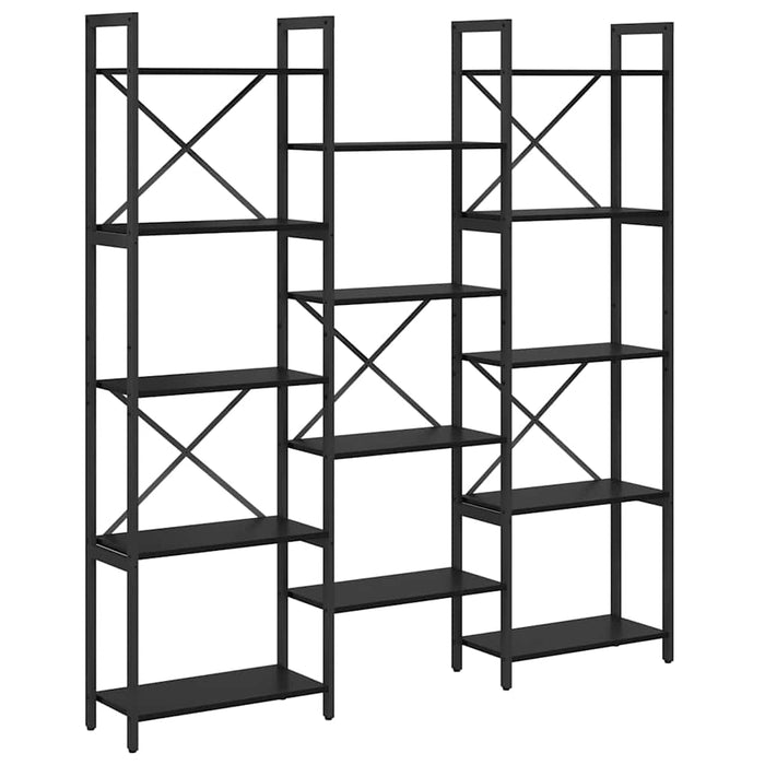 Raft pentru cărți Stejar Negru 156 x 25 x 167 cm Lemn compozit - WALTI WALTI