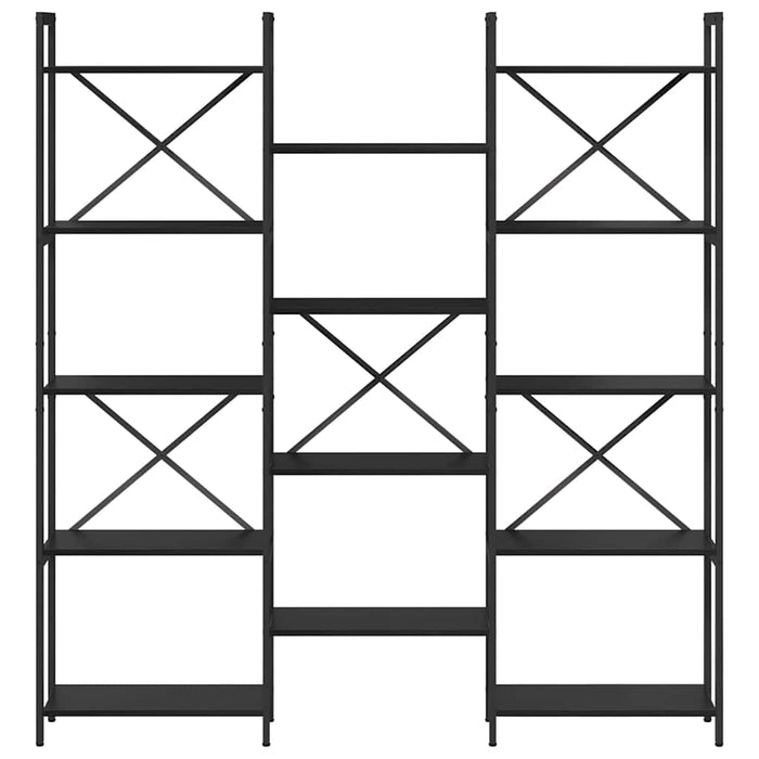 Raft pentru cărți Stejar Negru 156 x 25 x 167 cm Lemn compozit - WALTI WALTI