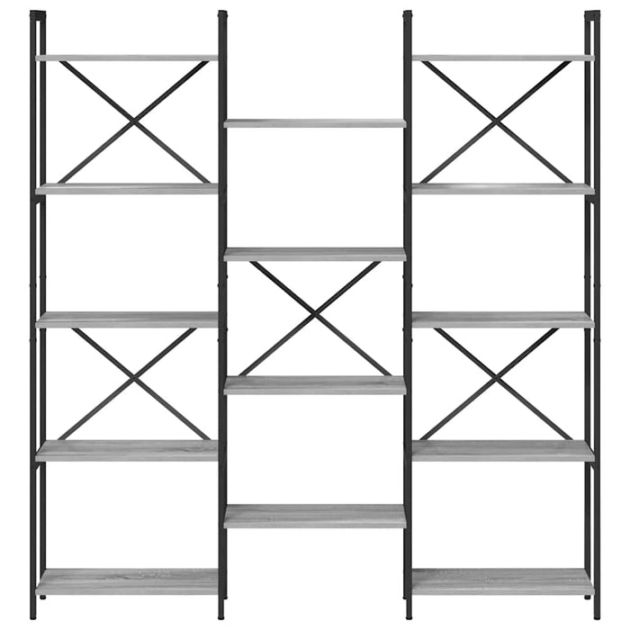 Raft pentru cărți sonoma gri 156 x 25 x 167 cm Lemn compozit - WALTI WALTI